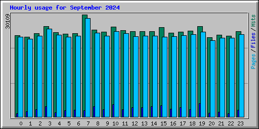 Hourly usage for September 2024