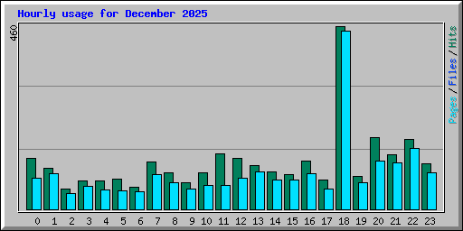 Hourly usage for December 2025