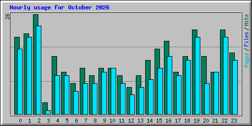 Hourly usage for October 2026