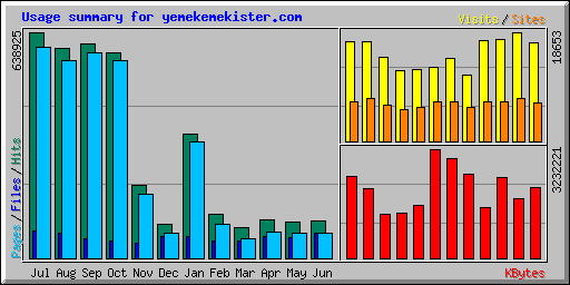 Usage summary for yemekemekister.com